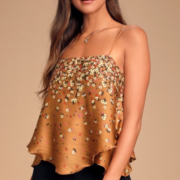 Free People Tops - Free People Let Me Love Brown Cami. XS